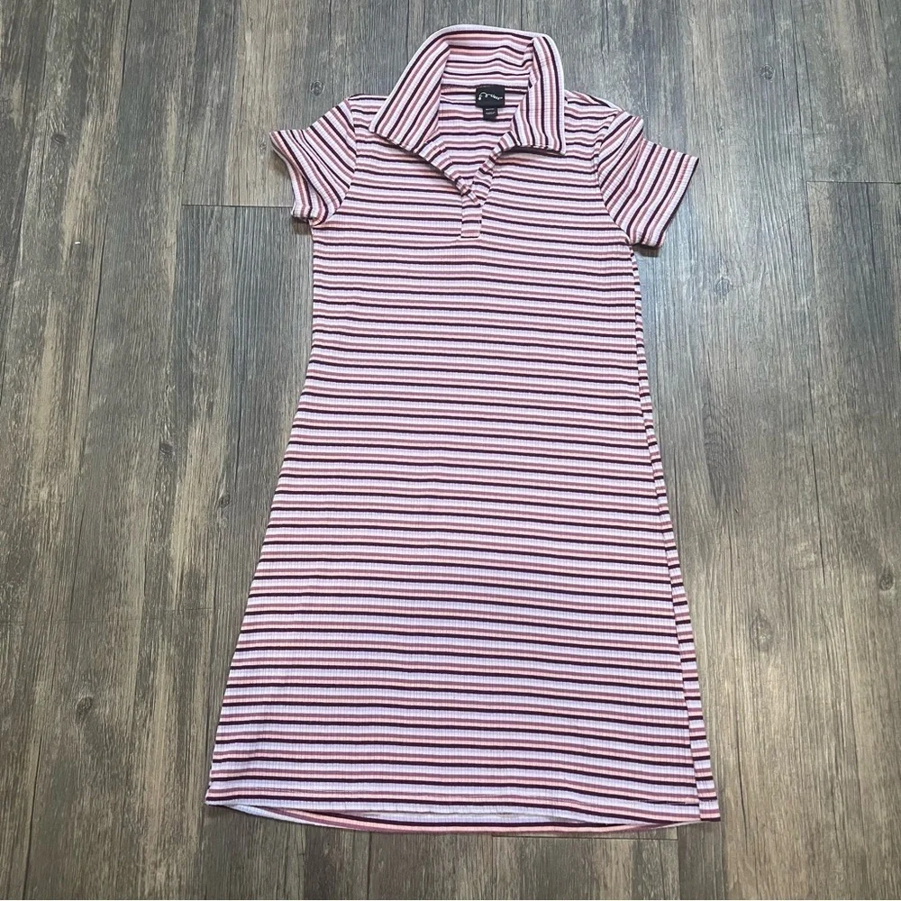 Girls Art Class Pink Strip Short Dress Size 7/8